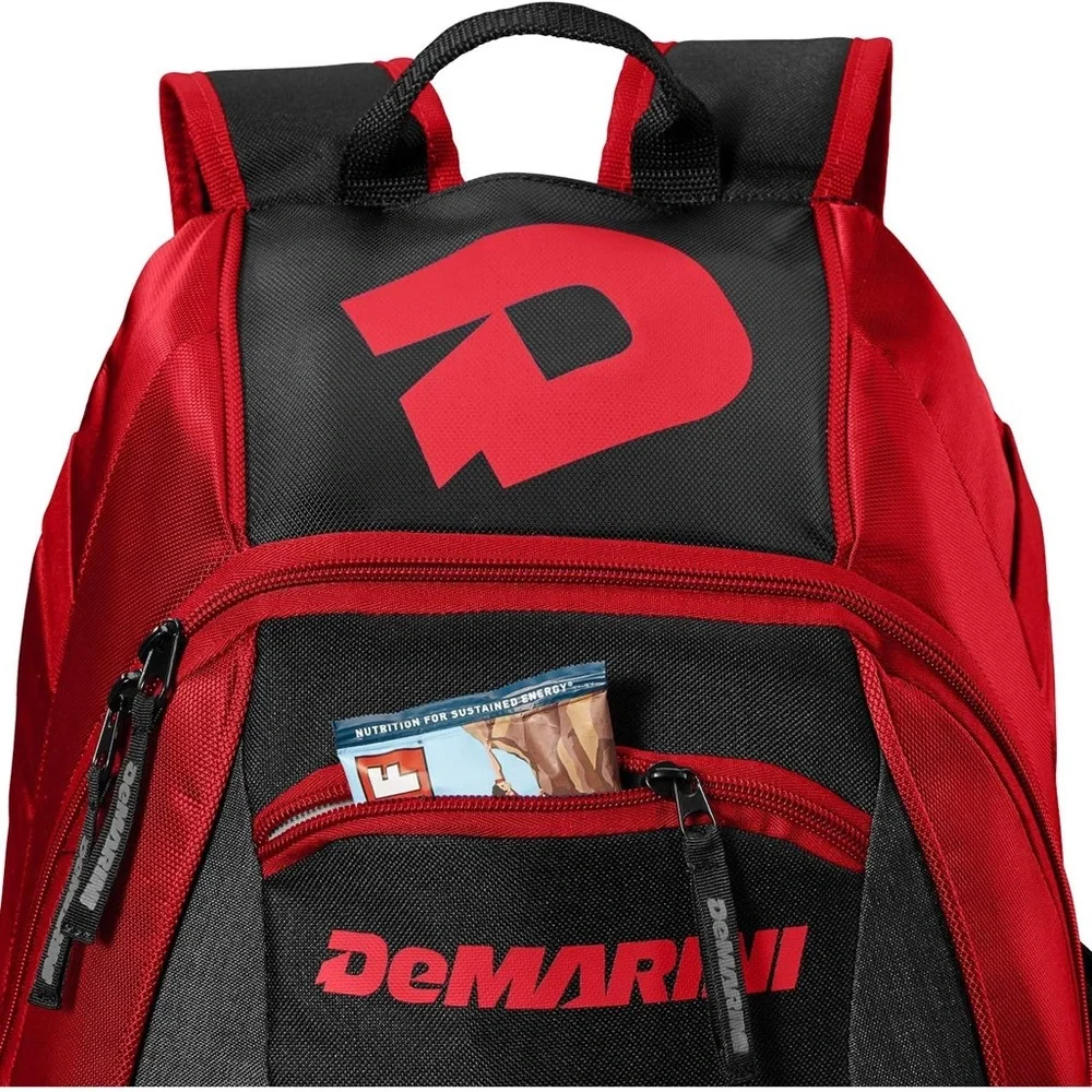 DeMarini Voodoo Junior Baseball Backpack Maroon and black